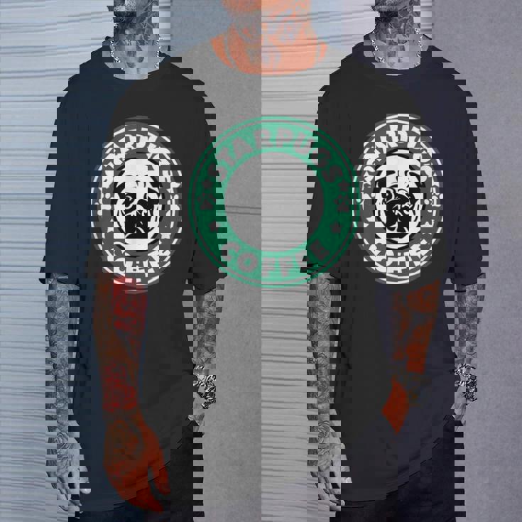 面白いパグ&コーヒー Tシャツ 彼への贈り物