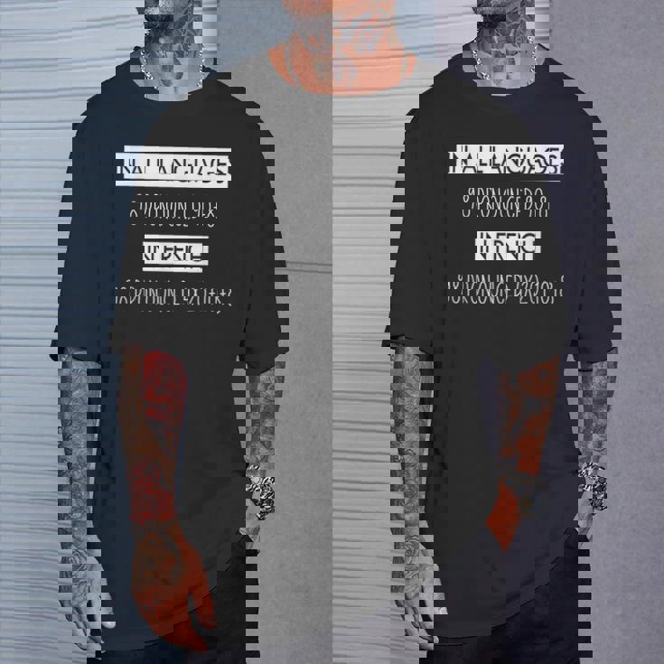 面白いフランス語 数字の発音 フランス語を学ぶギフト Tシャツ 彼への贈り物