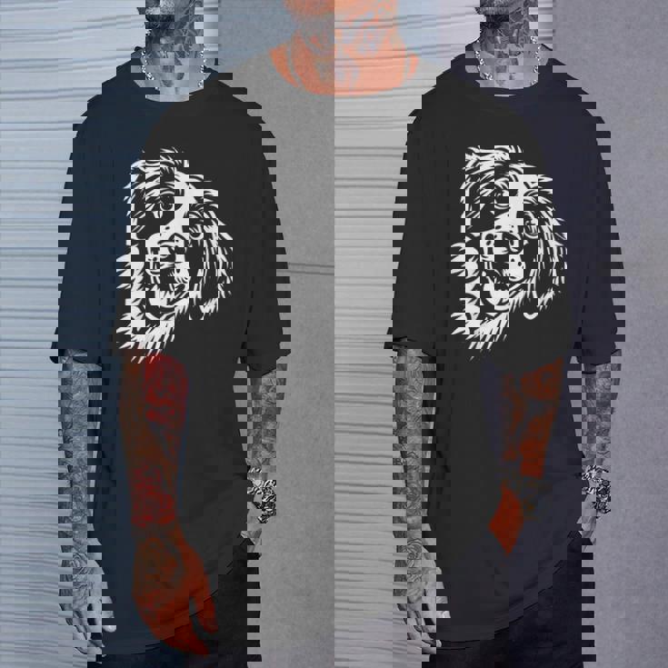 面白いブリタニー スパニエル犬のぞくグラフィック デザイン Tシャツ 彼への贈り物