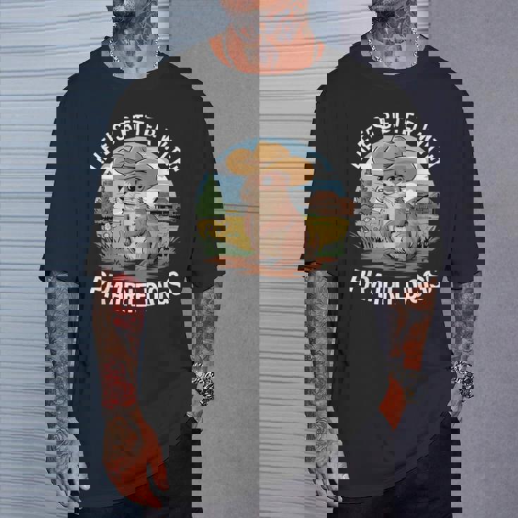 面白いプレーリードッグコスチュームtシャツ Tシャツ 彼への贈り物