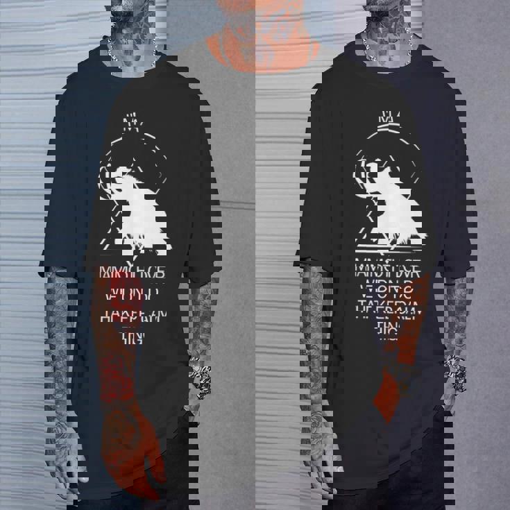 面白いマムート石器時代の氷河期デザイン 先史時代のデザイン 長袖tシャツ Tシャツ 彼への贈り物