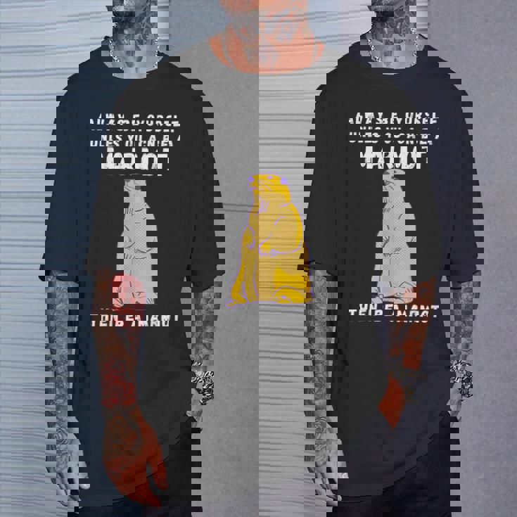 面白いマーモットヴィンテージ面白いことわざマーモット愛好家ジョーク Tシャツ 彼への贈り物