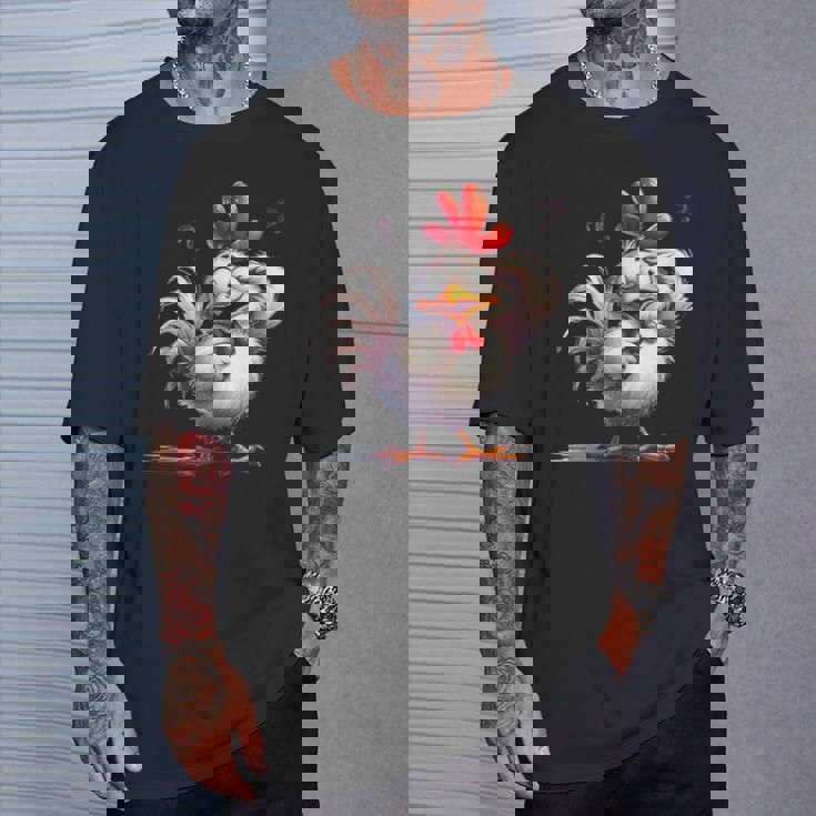 面白い動物、友人や家族のための素晴らしいチキン Tシャツ 彼への贈り物