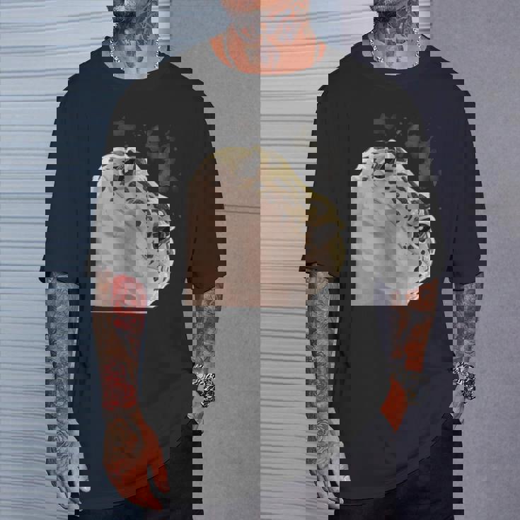 面白い好奇心が強い爬虫類ヒョウモントカゲモドキ Tシャツ 彼への贈り物