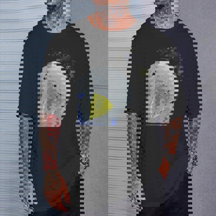 面白い好奇心インコのセキセイインコ Tシャツ 彼への贈り物