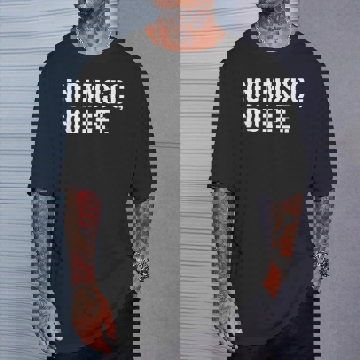 音楽家や音楽愛好家へのno Music No Life ギフト Tシャツ 彼への贈り物