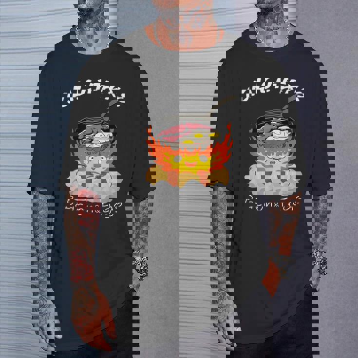 食品愛好家、カルシファーのベーコン、エッグクック。 Tシャツ 彼への贈り物