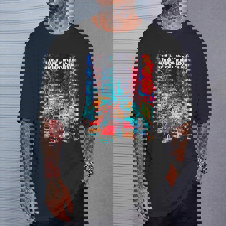 香港のお土産-夜の香港 Tシャツ 彼への贈り物