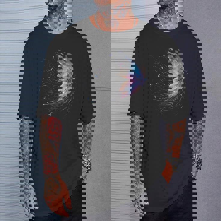 魔法の蝶 神秘的な蝶 銀河 星 Tシャツ 彼への贈り物