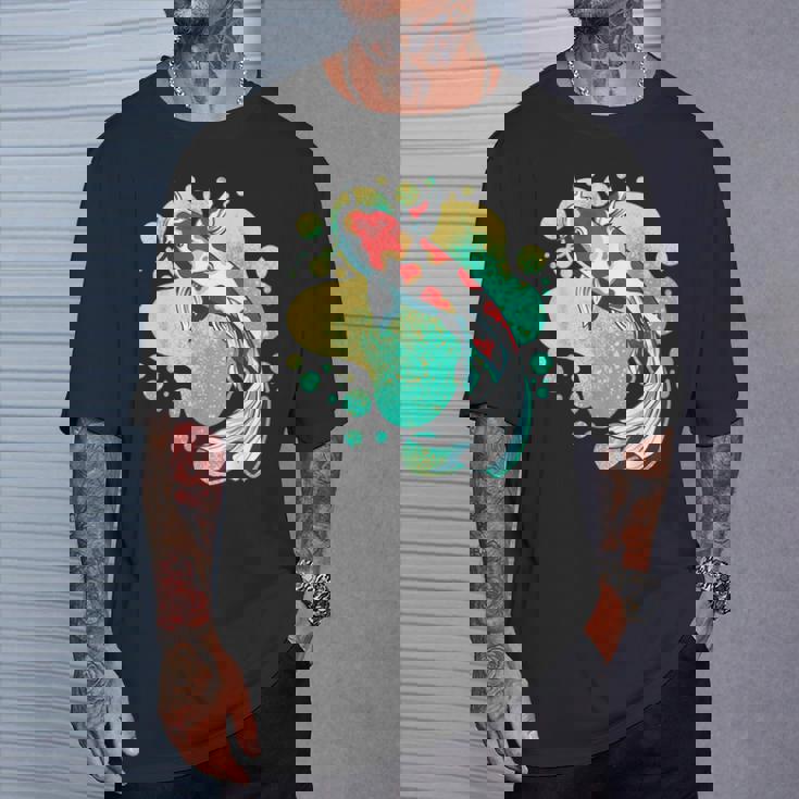 鯉 鯉 ジャパン 鯉 魚 エステ ベイパーウェーブ Tシャツ 彼への贈り物