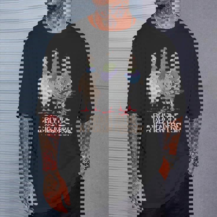 鳩の人であることを誇りに思う鳩好き。 Tシャツ 彼への贈り物