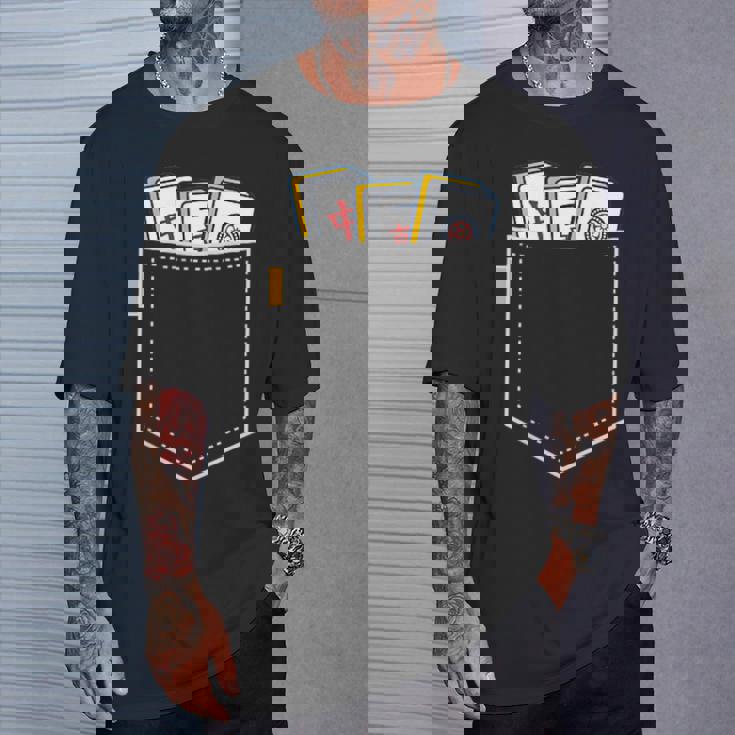 麻雀 牌 ワンポイント ポケット 柄ポケット デザイン かわいい おもしろ 可愛い 麻雀好プレゼント Tシャツ 彼への贈り物