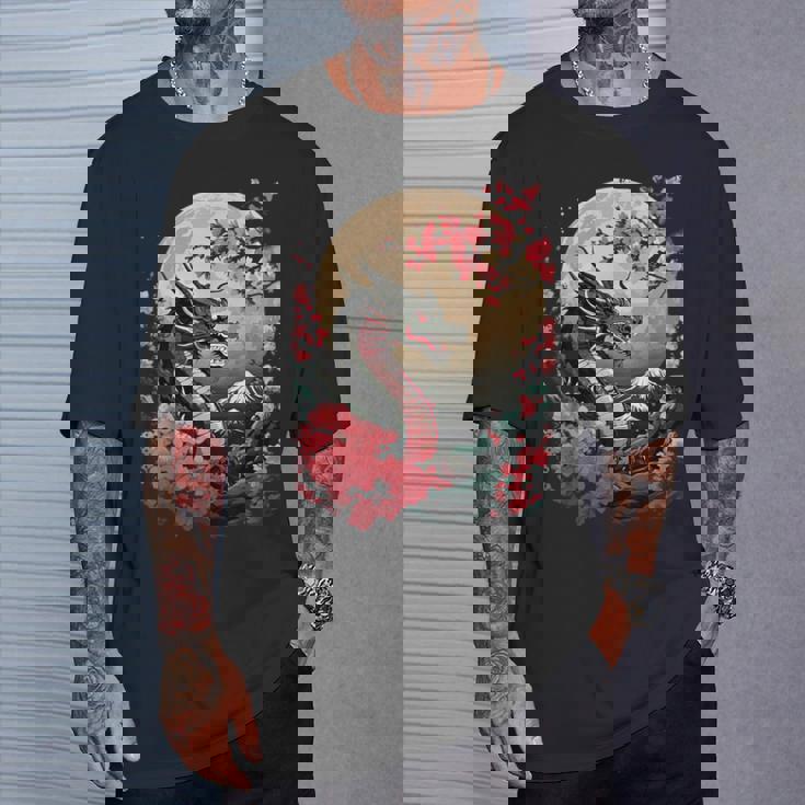 黒龍 桜 日本 美学 日本龍 Tシャツ 彼への贈り物