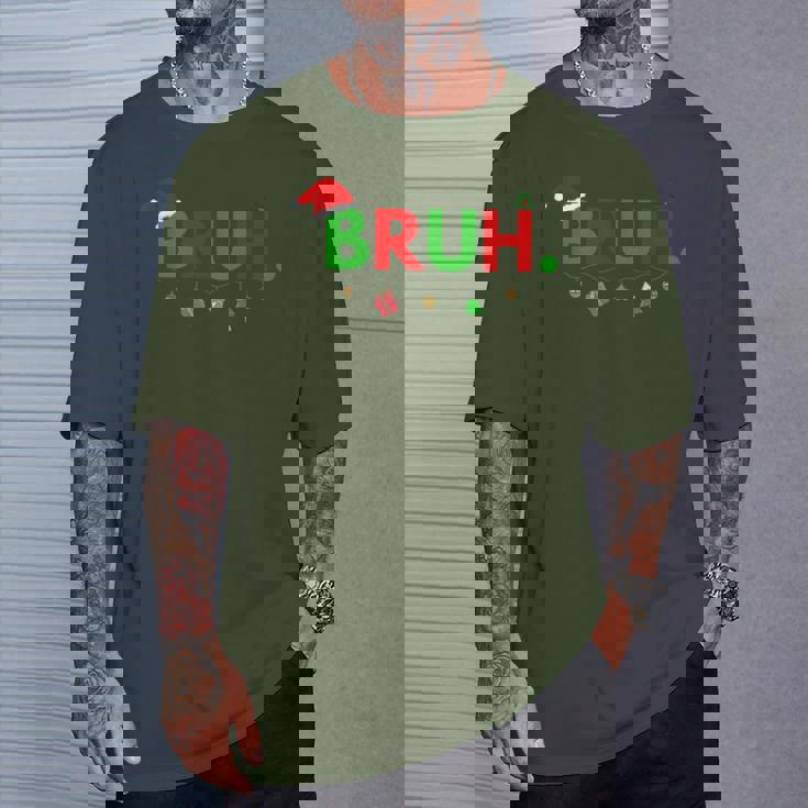 Bruh Meme aying Bro Greeting Ns Boys Christmas Tシャツ 彼への贈り物