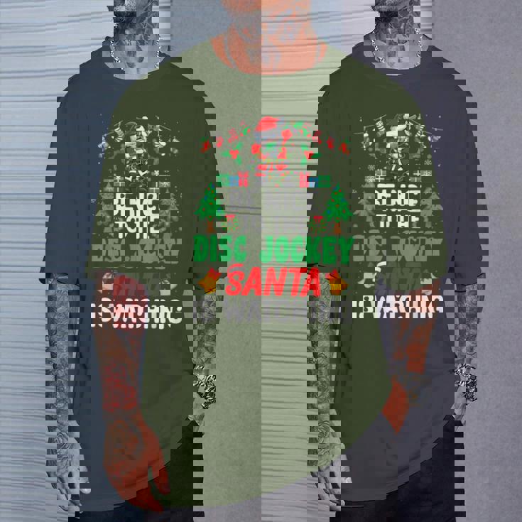 Be Nice To The Disc Jockeyanta Dj Disc Jockey Christmas Tシャツ 彼への贈り物