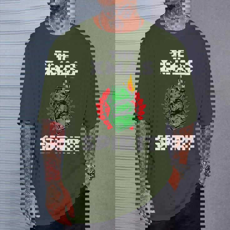 面白いクリスマス「The Xmaspirit」グラフィック Tシャツ 彼への贈り物