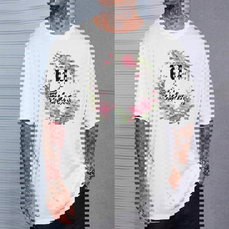 101歳&素晴らしいフローラルパーティーハッピー101歳の誕生日 Tシャツ 彼への贈り物