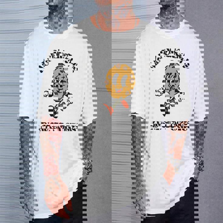 All You Need Is Love And Cookies レトロ 70年代 かわいい ハッピークッキー 長袖tシャツ Tシャツ 彼への贈り物