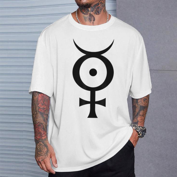 Antichristuperstaratanique Industriel Mercureymbole Noir T-Shirt Cadeaux pour lui