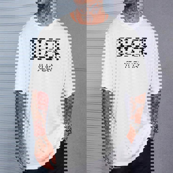 Beer O'clock ビールタイム 面白いギフト ビール愛好家 Tシャツ 彼への贈り物