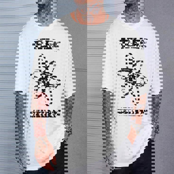 Big Bang Theory ロゴ チーム シェルドン アトム ライト Tシャツ 彼への贈り物