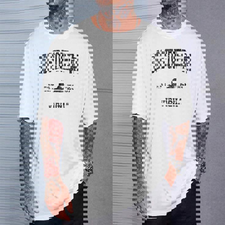 Bigtone Gap バージニアa ビンテージ スポーツデザイン ブラックプリント Tシャツ 彼への贈り物