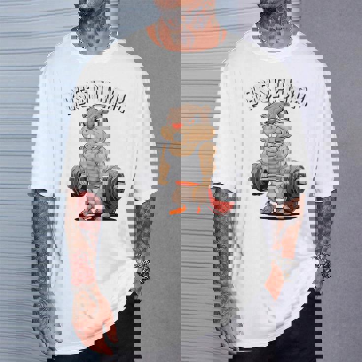 Bissi Pumpi Gym Fitness Meme Bobr Bissi Pumpi Bober Tシャツ 彼への贈り物