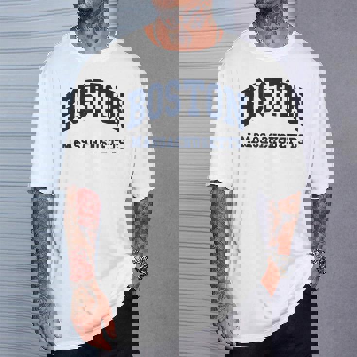 Boston Massachusetts Throwback Classic Tシャツ 彼への贈り物