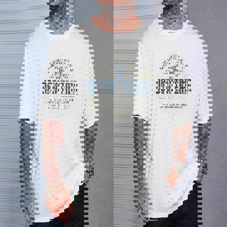 Boston Terrierギフトヴィンテージボストン・テリア Tシャツ 彼への贈り物