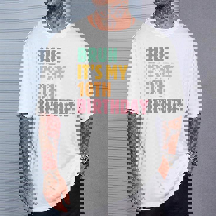 Bruh Es Mi Décimo Cumpleaños Retro Cumpleaños De 10 Años Camiseta unisex Regalos para él