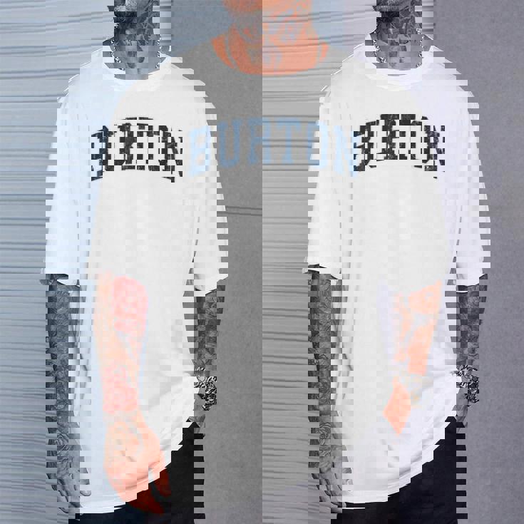 Burton Michigan Mi ヴィンテージ スポーツデザイン ネイビーデザイン Tシャツ 彼への贈り物