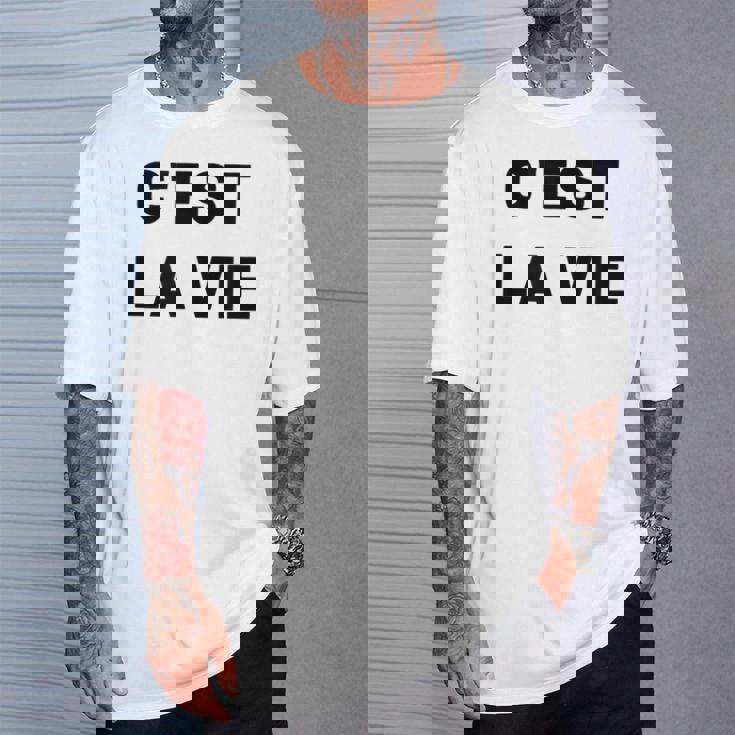 C'est Laie フランス語格言グラフィックデザイン Tシャツ 彼への贈り物