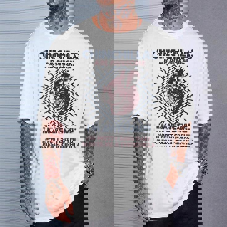 Chinchillas Are Awesome 面白いチンチラママパパ Tシャツ 彼への贈り物