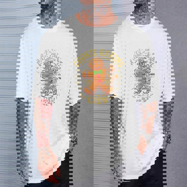 Cookie Baking Crew ジンジャーブレッドマン おもしろクリスマスベーキング 長袖tシャツ Tシャツ 彼への贈り物