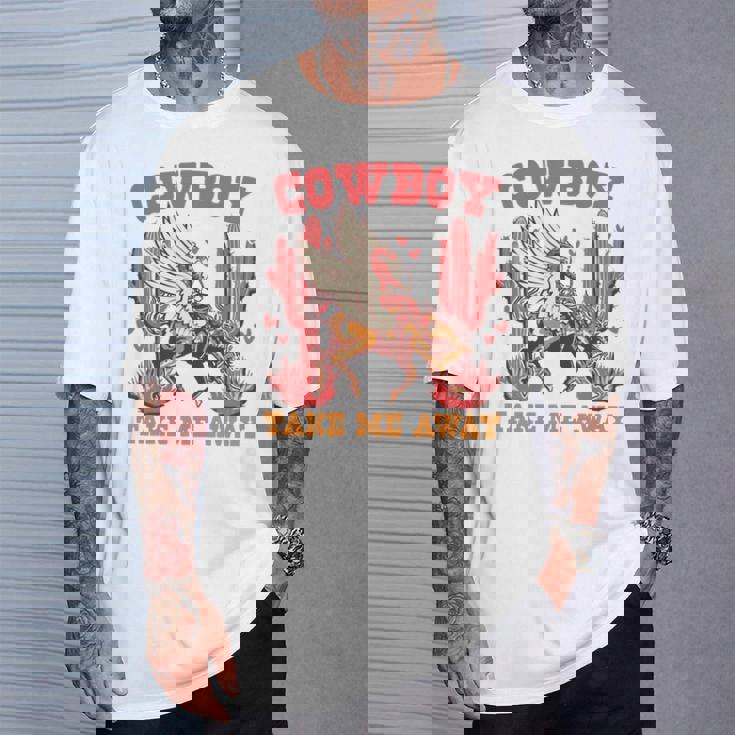 Cowboy Take Me Away ウエスタンバレンタインデー 長袖tシャツ Tシャツ 彼への贈り物