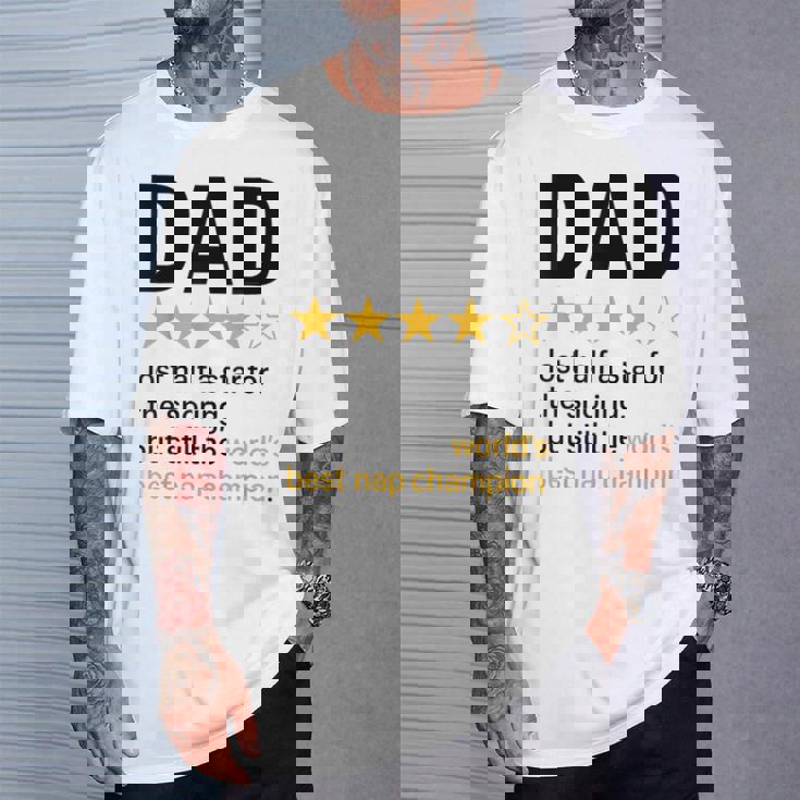 Dadtar Rating いびきジョーク 世界最高のお昼寝チャンピオン Tシャツ 彼への贈り物