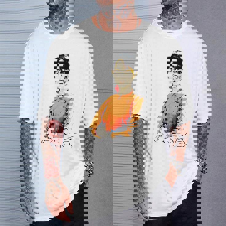 Daw Aunganuu Kyi-Signature 長袖tシャツ Tシャツ 彼への贈り物