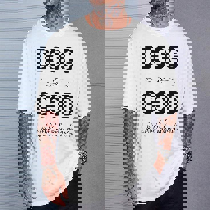 Dog Is Godpelled Backwards-面白い犬の言葉 Tシャツ 彼への贈り物