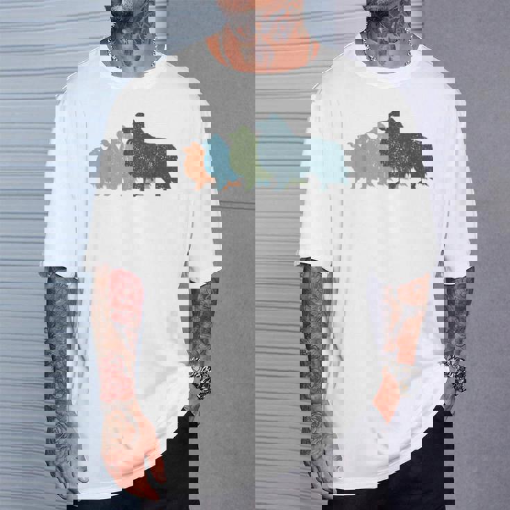 Dog Mom & Dad シルエット ヴィンテージ シェルティ シェットランド シープドッグ Tシャツ 彼への贈り物