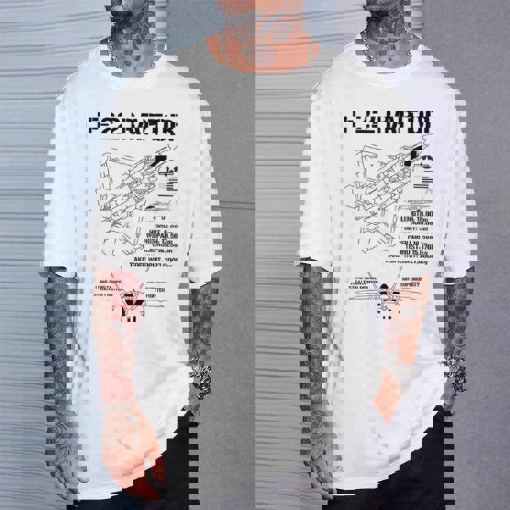 F22 ラプター戦闘機 ジェット仕様 軍用飛行機 F22 ラプター Tシャツ 彼への贈り物