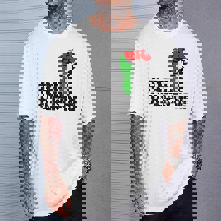 Free Palestine パレスチナの旗無料パレスチナ Tシャツ 彼への贈り物
