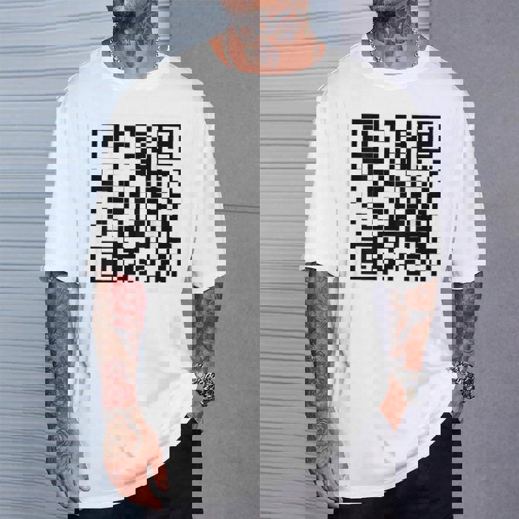 Fu Qr スキャンコード 皮肉ユーモア Fuバックプリント Tシャツ 彼への贈り物