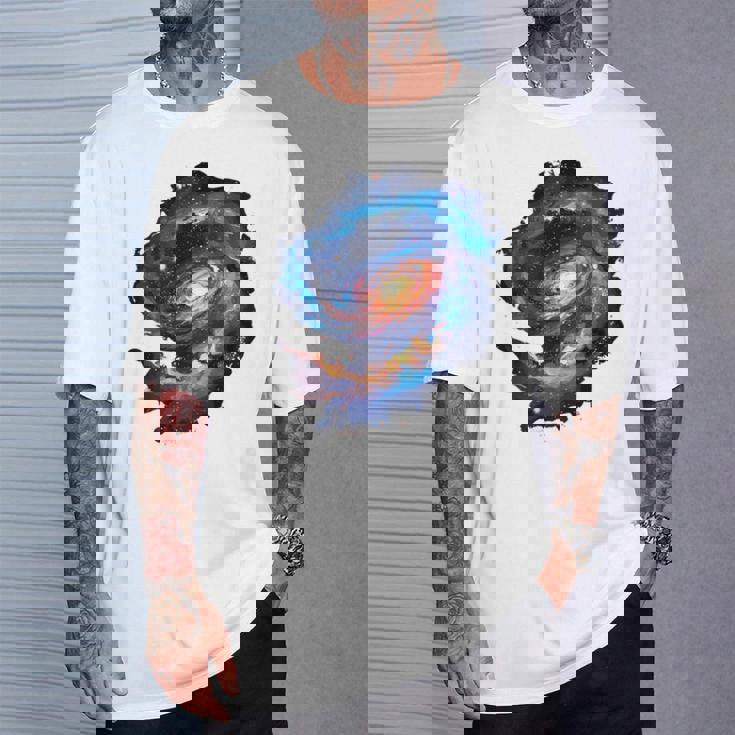 Galaxy Backprint Tシャツ 彼への贈り物