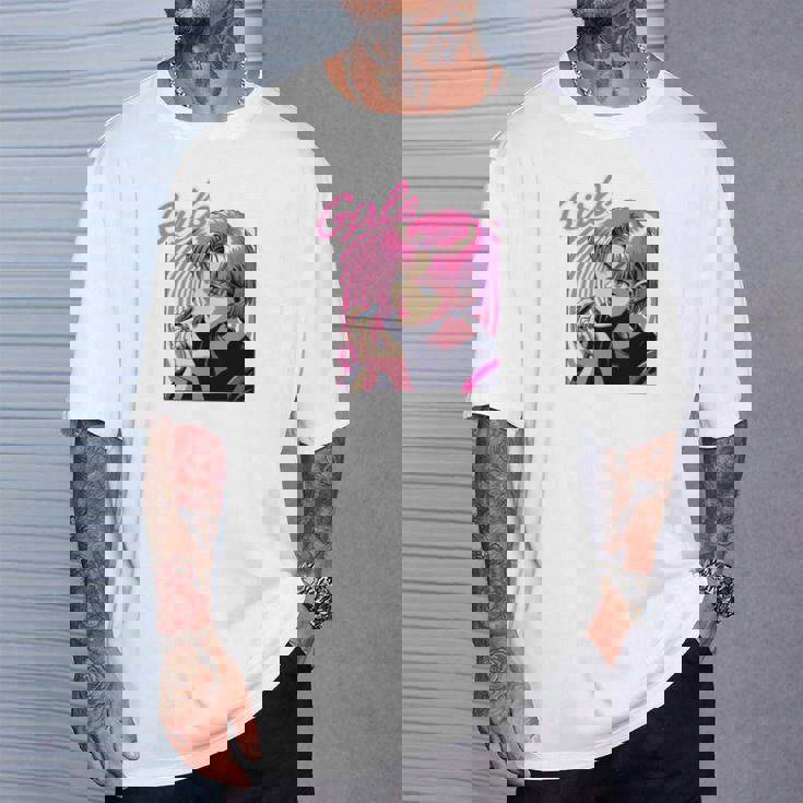 Girls Eat Out 面白いレトロデザイン 長袖tシャツ Tシャツ 彼への贈り物