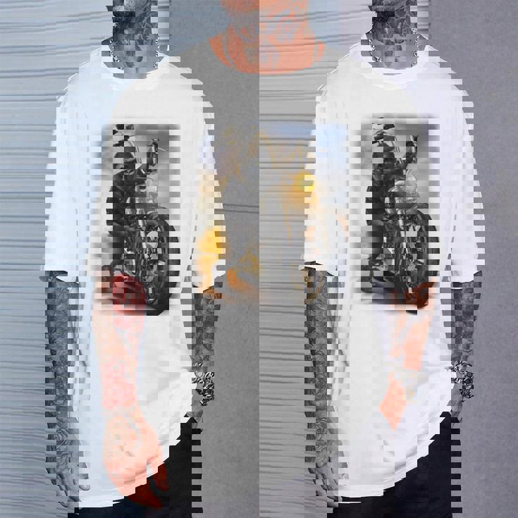 Gorilla ライディングチョッパー オートバイ Tシャツ 彼への贈り物