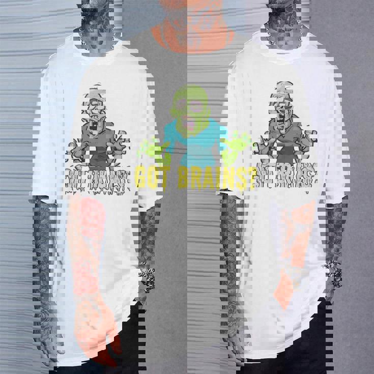 Got Brains Hungry Zombie ハロウィン 漫画 ゾンビ Tシャツ 彼への贈り物