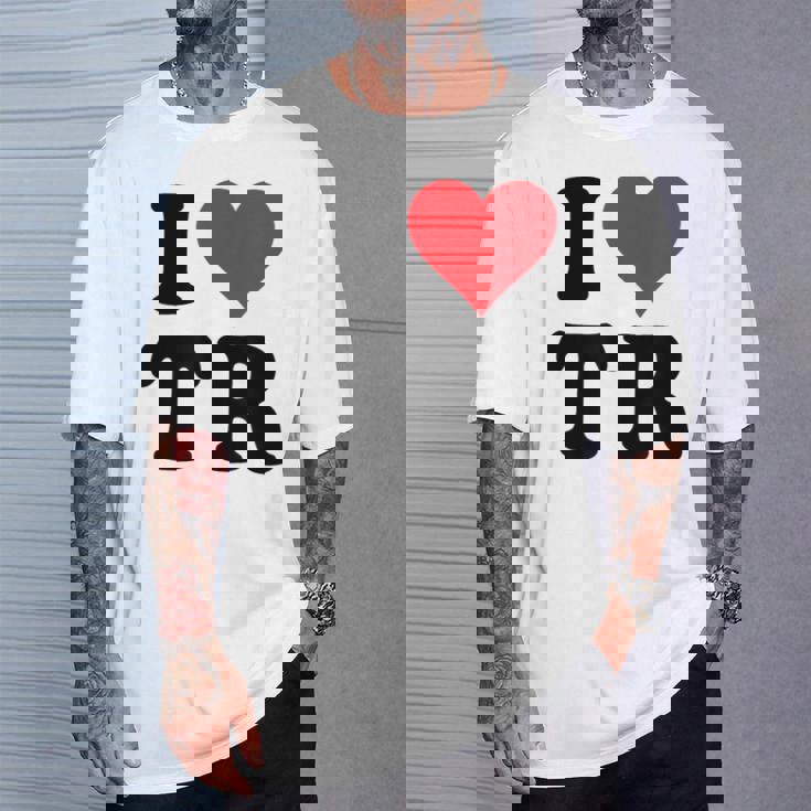 I Heart Tr Initials I Love TR First And Last NameR Tシャツ 彼への贈り物