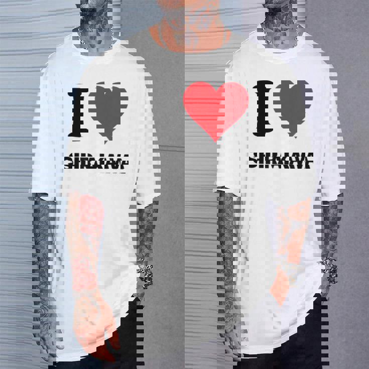 I Heart 白川ジャパンラブ 日本土産 Tシャツ 彼への贈り物