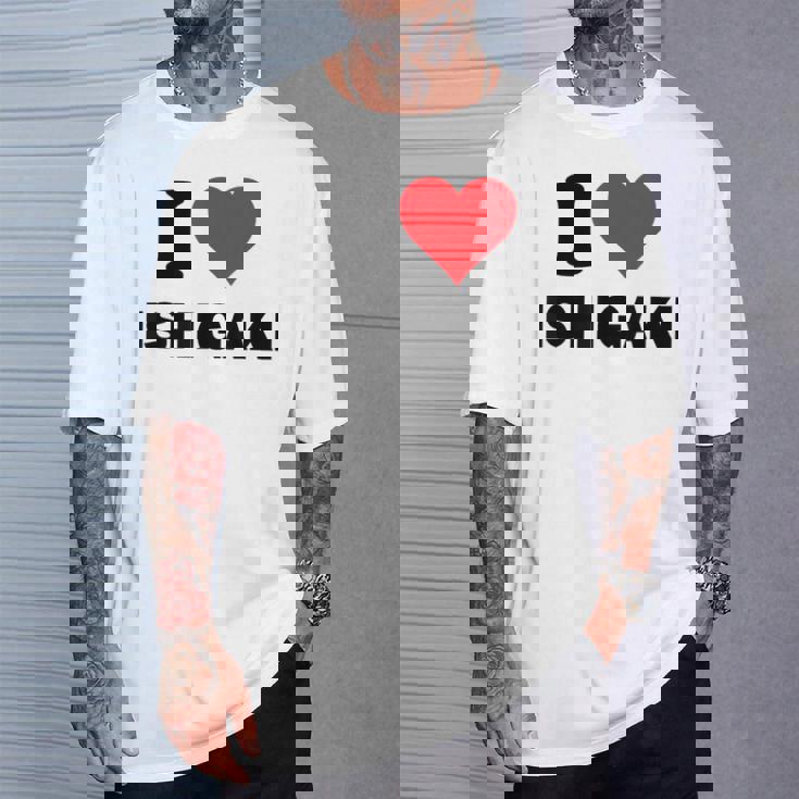 I Heart 石垣 Japan Love 日本土産 Tシャツ 彼への贈り物