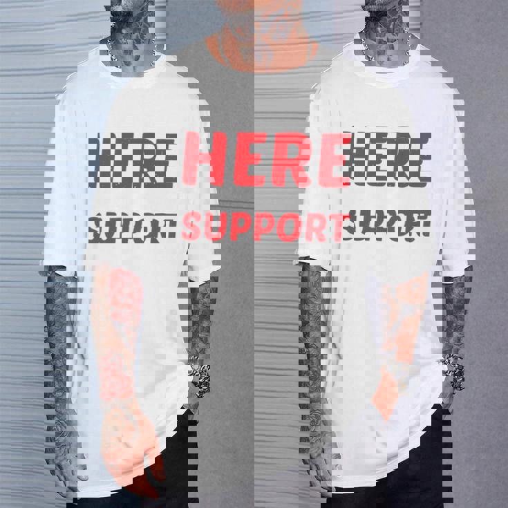 I'm Just Here For Moralupport 友情を高める 長袖tシャツ Tシャツ 彼への贈り物